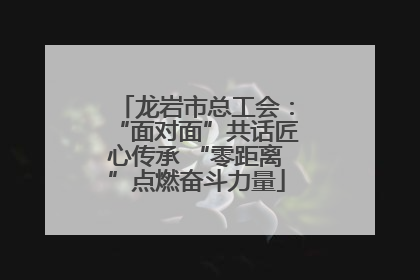 龙岩市总工会：“面对面”共话匠心传承 “零距离”点燃奋斗力量