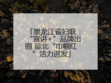 黑龙江省妇联：“宣讲+”品牌出圈 最北“巾帼红”活力迸发