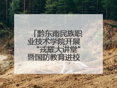 黔东南民族职业技术学院开展“戎耀大讲堂”暨国防教育进校园宣讲活动