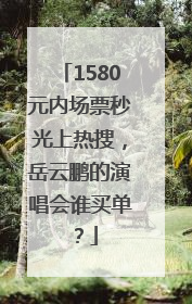 1580元内场票秒光上热搜，岳云鹏的演唱会谁买单？
