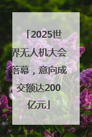 2025世界无人机大会落幕，意向成交额达200亿元