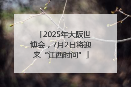 2025年大阪世博会，7月2日将迎来“江西时间”