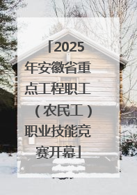 2025年安徽省重点工程职工（农民工）职业技能竞赛开幕
