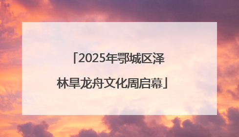 2025年鄂城区泽林旱龙舟文化周启幕