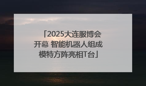 2025大连服博会开幕 智能机器人组成模特方阵亮相T台