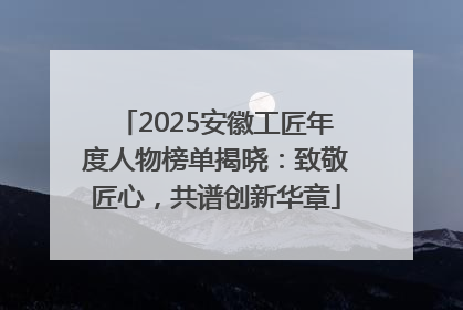 2025安徽工匠年度人物榜单揭晓：致敬匠心，共谱创新华章