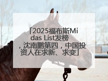 2025福布斯Midas List发榜，沈南鹏第四，中国投资人在求新、求变
