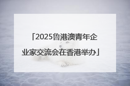 2025鲁港澳青年企业家交流会在香港举办