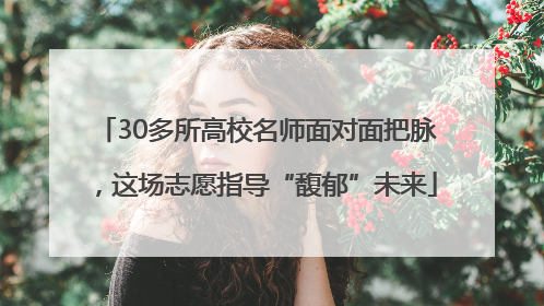 30多所高校名师面对面把脉，这场志愿指导“馥郁”未来