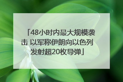 48小时内最大规模袭击 以军称伊朗向以色列发射超20枚导弹