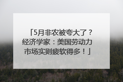 5月非农被夸大了？经济学家：美国劳动力市场实则疲软得多！