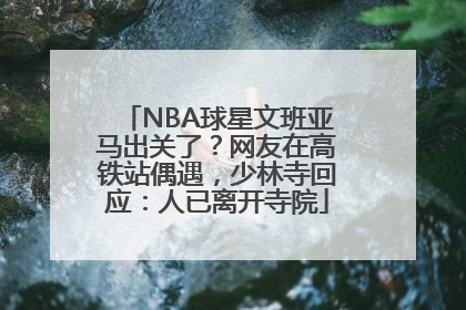 NBA球星文班亚马出关了？网友在高铁站偶遇，少林寺回应：人已离开寺院